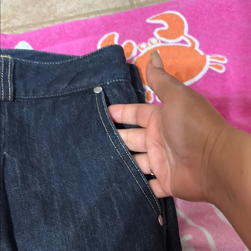 LACOSTE Dark Blue Denim Shorts
